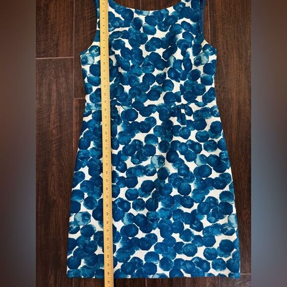 🫐 Abercrombie Tabatha Blue Watercolor Dot Cotton Dress Size M Lined 🫐 - Picture 10 of 10